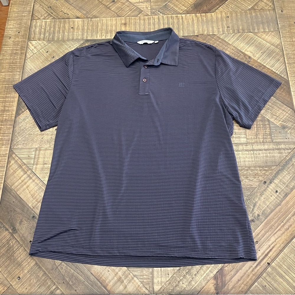 Henry Cotton's Navy Striped Polo Shirt